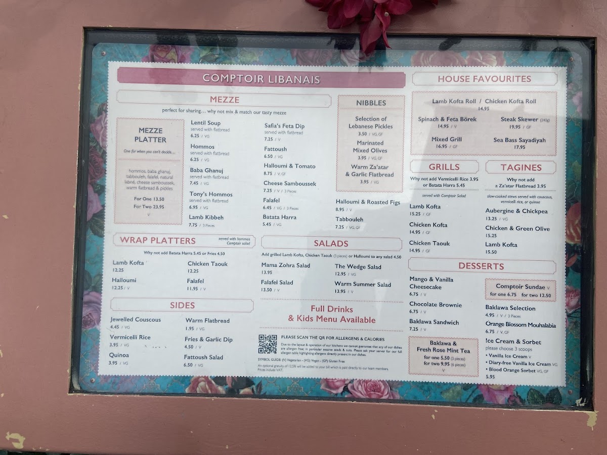 Menu Comptoir Libanais Exeter-5