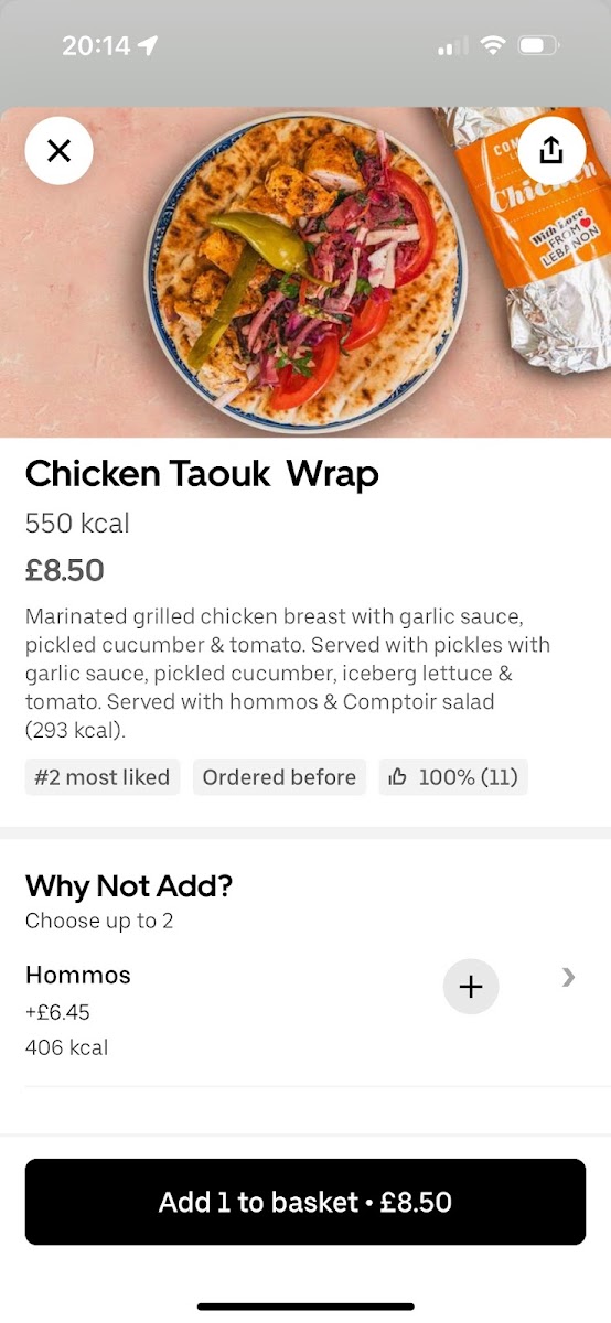 Menu Comptoir Libanais Exeter-7